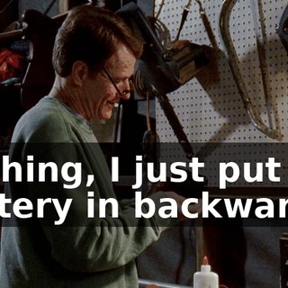 Nothing, I just put the battery in backwards.