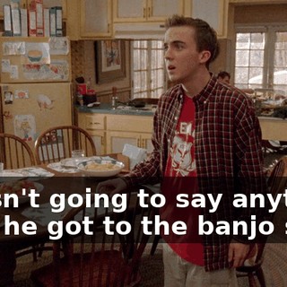 I wasn't going to say anything until he got to the banjo stuff,