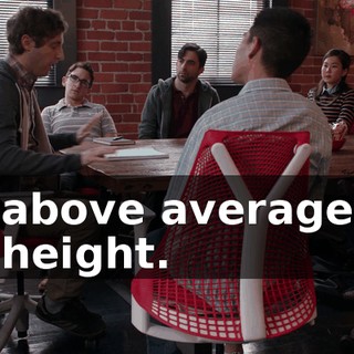 above average height.