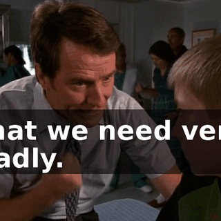 that we need very badly.