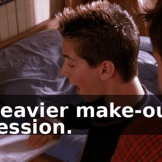 Heavier make-out session.