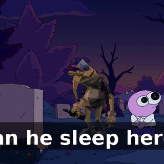 Can he sleep here?
