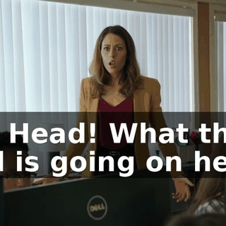 Big Head! What the hell is going on here?