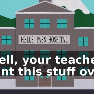 Well, your teacher sent this stuff over