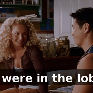 We were in the lobby,