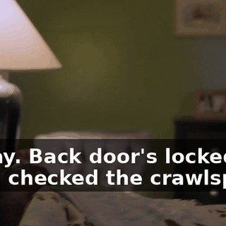- Okay. Back door's locked and I checked the crawlspace.