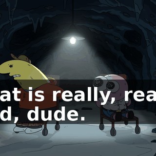That is really, really bad, dude.
