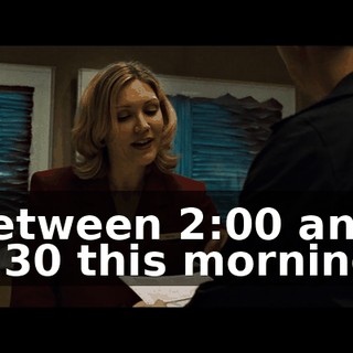between 2:00 and 3:30 this morning.