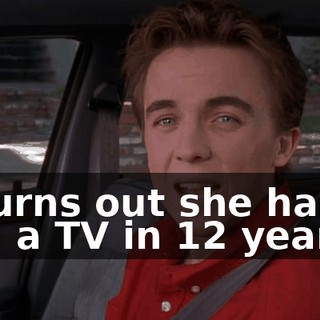 It turns out she hasn't had a TV in 12 years,