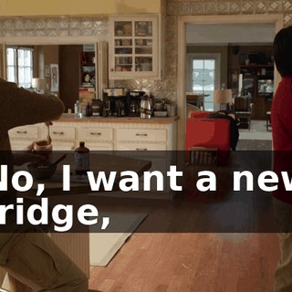No, I want a new fridge,