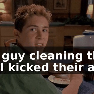 the guy cleaning their pool kicked their ass.
