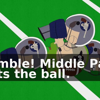Fumble! Middle Park gets the ball.