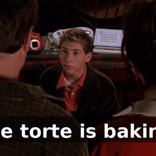 The torte is baking.