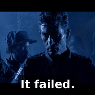 It failed.