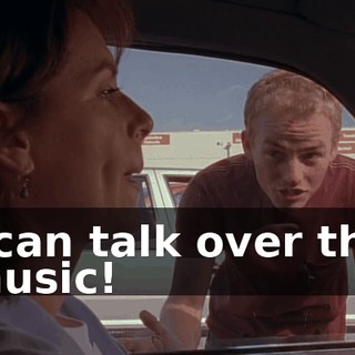 I can talk over the music!