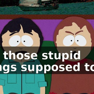 Are those stupid things supposed to be