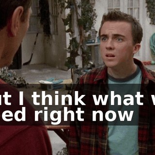 But I think what we need right now