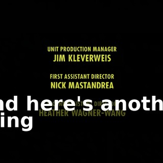 ♪ And here's another thing ♪