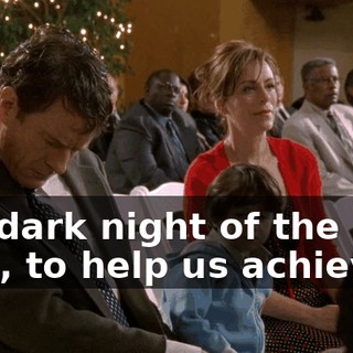 the dark night of the soul, to help us achieve...