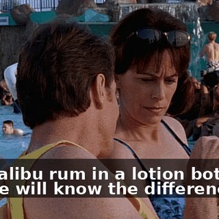 It's Malibu rum in a lotion bottle so no one will know the difference.