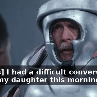 [sighs] I had a difficult conversation with my daughter this morning.