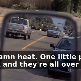 Goddamn heat. One little prison break and they're all over you.