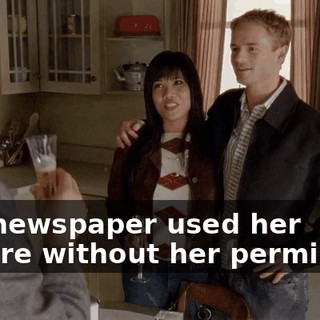 The newspaper used her picture without her permission