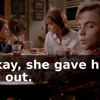 Okay, she gave him an out.