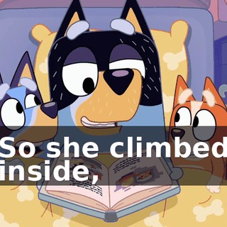 So she climbed inside,