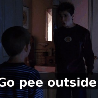 Go pee outside.