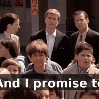 And I promise to