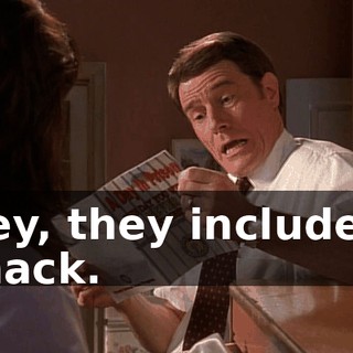 Hey, they include a snack.
