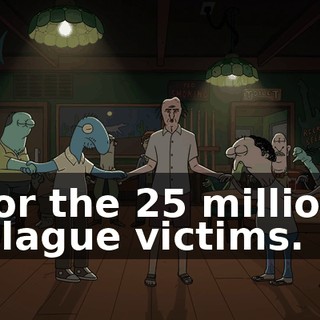 for the 25 million plague victims.