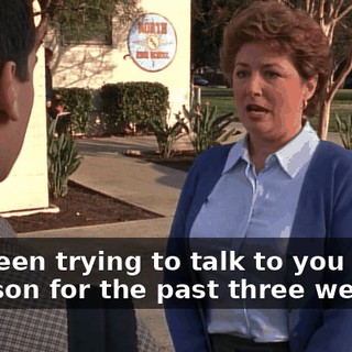 I've been trying to talk to you about your son for the past three weeks.