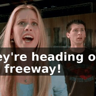 They're heading onto the freeway!