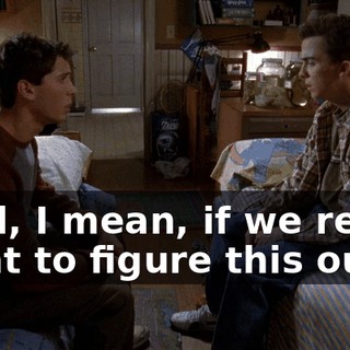 Well, I mean, if we really want to figure this out,