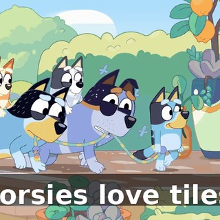Horsies love tiles.