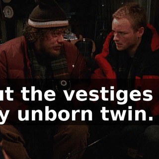 but the vestiges of my unborn twin.