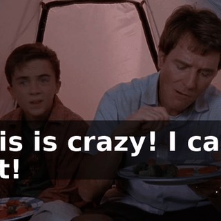 This is crazy! I can't eat!