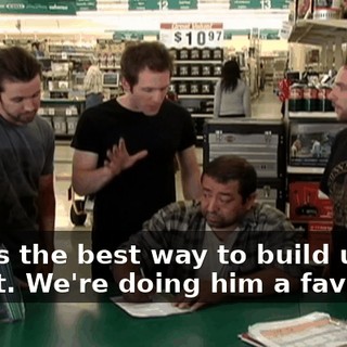 That's the best way to build up his credit. We're doing him a favor.