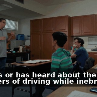 knows or has heard about the dangers of driving while inebriated.