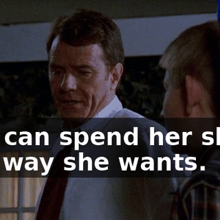 She can spend her share any way she wants.