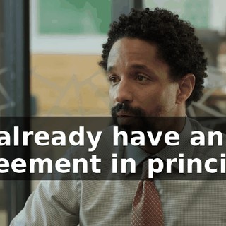 we already have an agreement in principle.