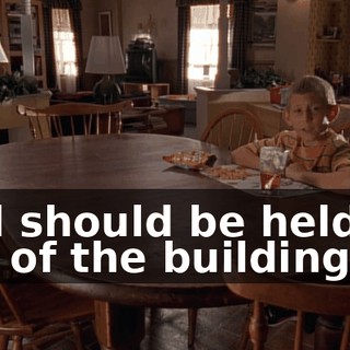 and should be held on top of the building.