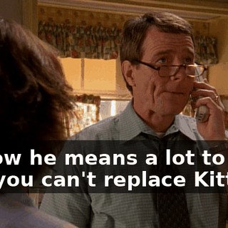 I know he means a lot to you, but you can't replace Kitty.
