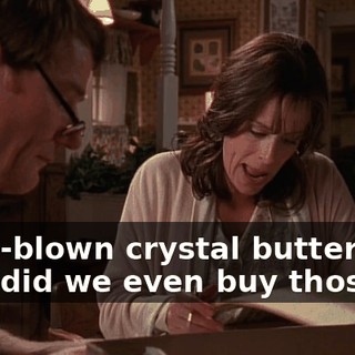 hand-blown crystal butterflies. Why did we even buy those?