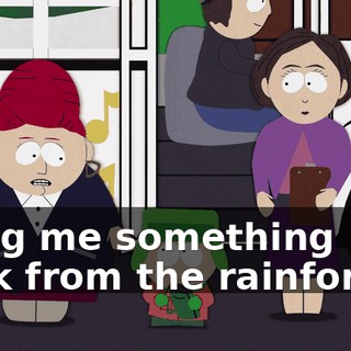 Bring me something back from the rainforest.