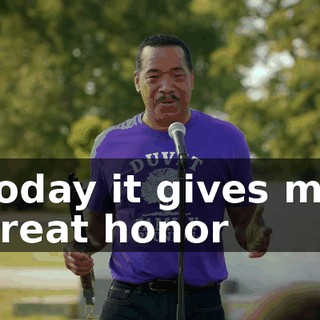 Today it gives me great honor