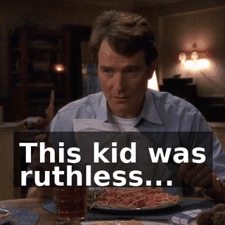 This kid was ruthless...