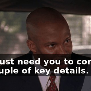 We just need you to confirm a couple of key details.